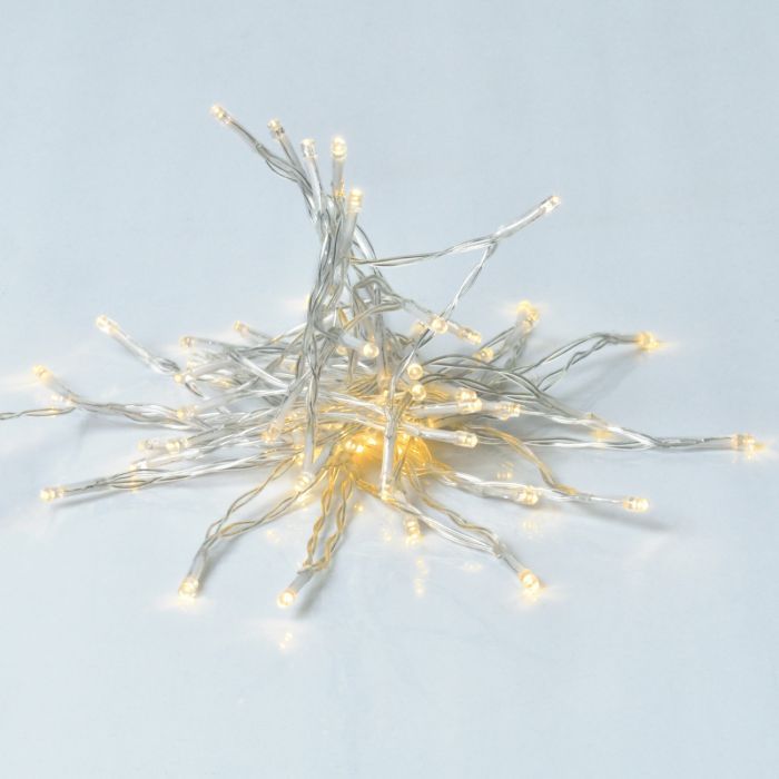 Гирлянда YES! Fun Нить 70 LED Тепло-белая 4.9 м Статичная На батарейках (975059)