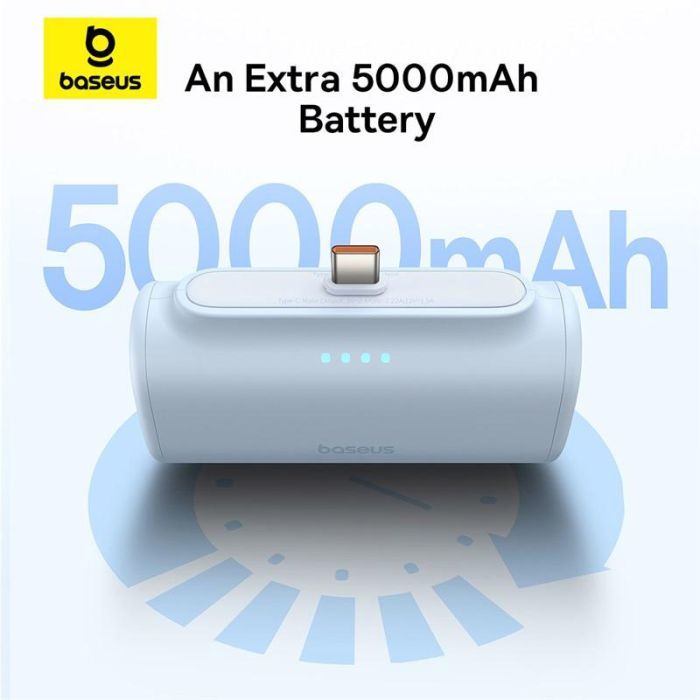 Батарея универсальная Baseus Compact 4900mAh 20W Lightning, Black (PPWC05I) (P10068304112-00) изображение 3