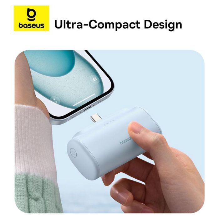 Батарея универсальная Baseus Compact 4900mAh 20W Lightning, Black (PPWC05I) (P10068304112-00) изображение 4
