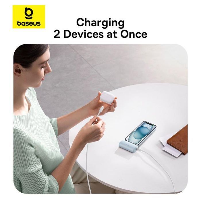 Батарея универсальная Baseus Compact 4900mAh 20W Lightning, Black (PPWC05I) (P10068304112-00) изображение 8