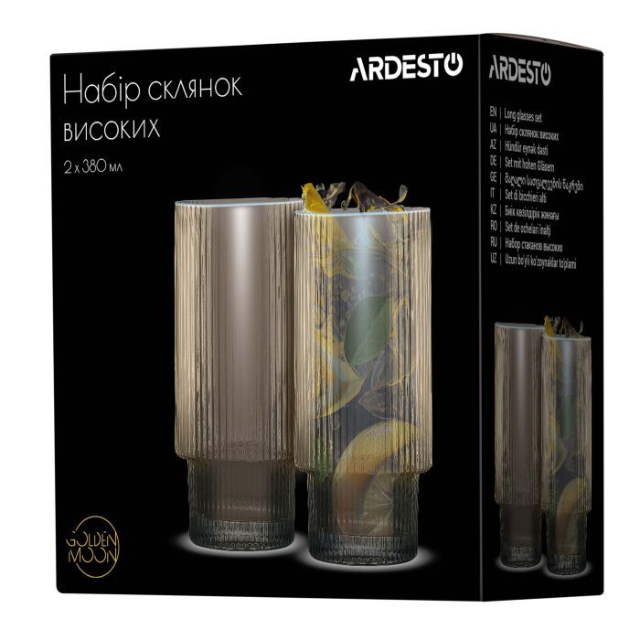 Набор стаканов Ardesto 380мл, 2шт, скло, зелений (AR2638SGR) изображение 7