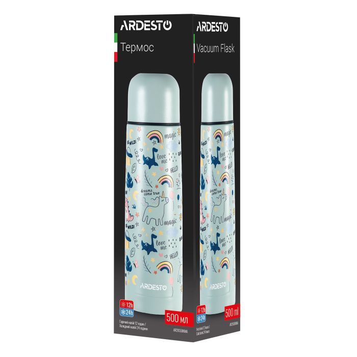 Термос Ardesto Magic 500мл, нержавіюча сталь, сірий (AR2650KMA) изображение 6