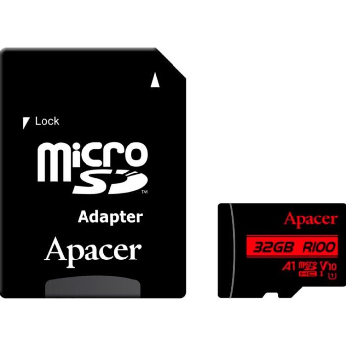 Карта пам'яті Apacer 32GB microSD class 10 UHS-I V10 A1 (AP32GMCSH10UB-R)
