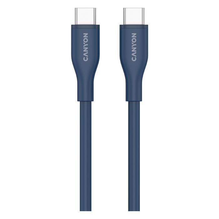 Дата кабель USB-C to USB-C 1.0m CC60SC10 60W Silicon White Canyon (CNS-CC60SC10W) изображение 2