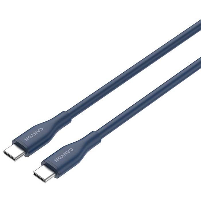 Дата кабель USB-C to USB-C 1.0m CC60SC10 60W Silicon White Canyon (CNS-CC60SC10W) изображение 3