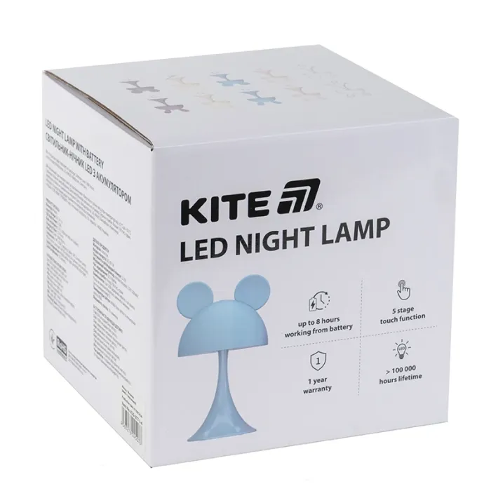 Ночник Kite Светильник LED с аккумулятором Simple Bunny, белый (K25-317-1-1) изображение 3