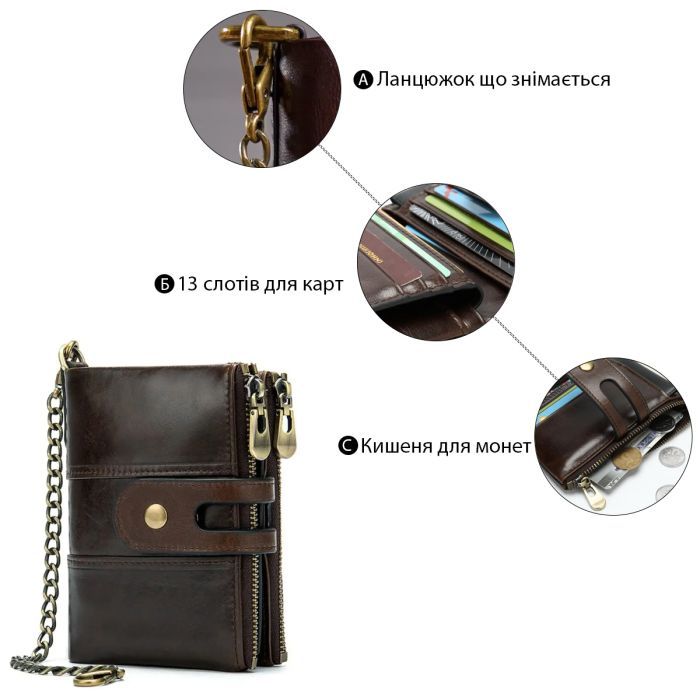 Гаманець Vintage Універсальний Червоний (14680) зображення 10