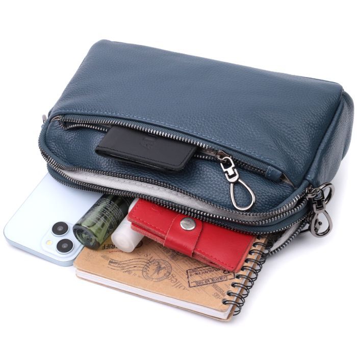 Сумка Vintage Из натуральной кожи Синяя (22600) изображение 10