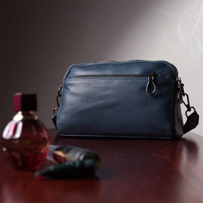 Сумка Vintage Из натуральной кожи Синяя (22600) изображение 11