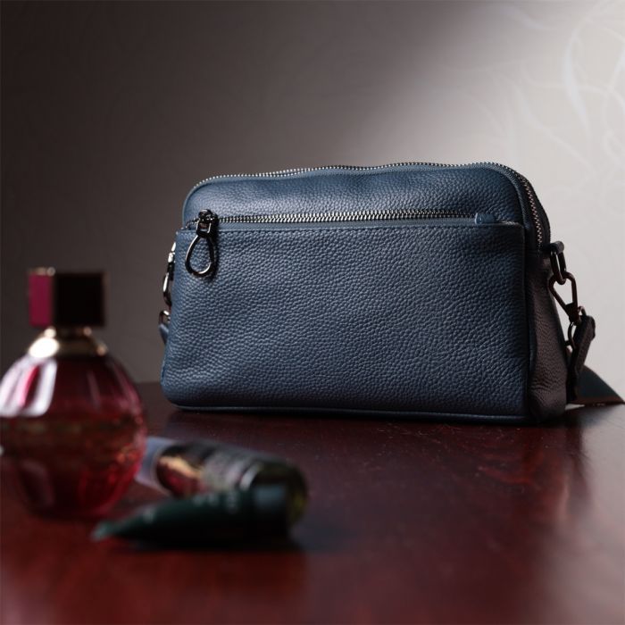 Сумка Vintage Из натуральной кожи Синяя (22600) изображение 12