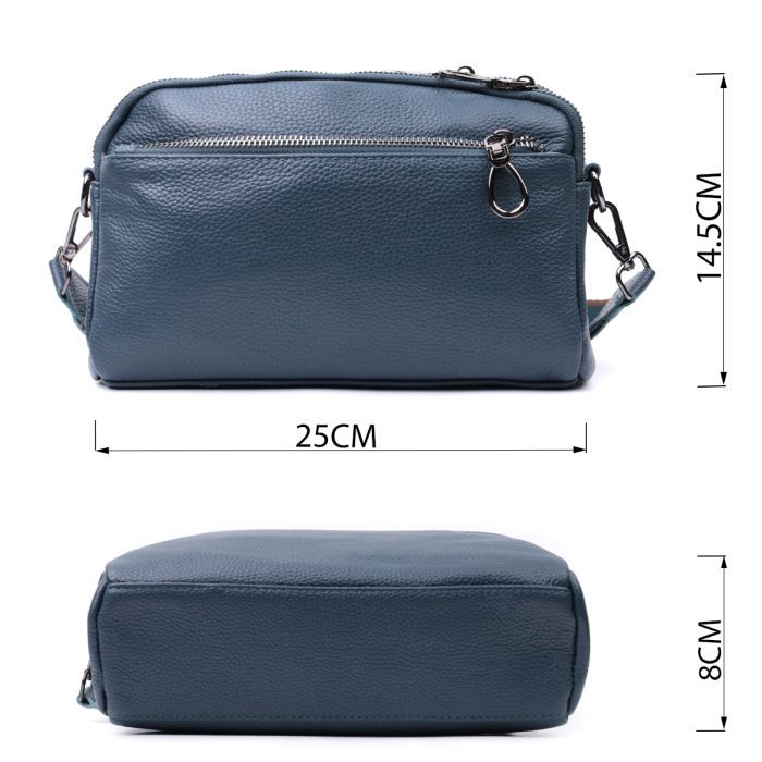 Сумка Vintage Из натуральной кожи Синяя (22600) изображение 3