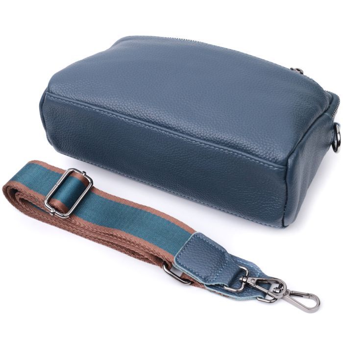 Сумка Vintage Из натуральной кожи Синяя (22600) изображение 7