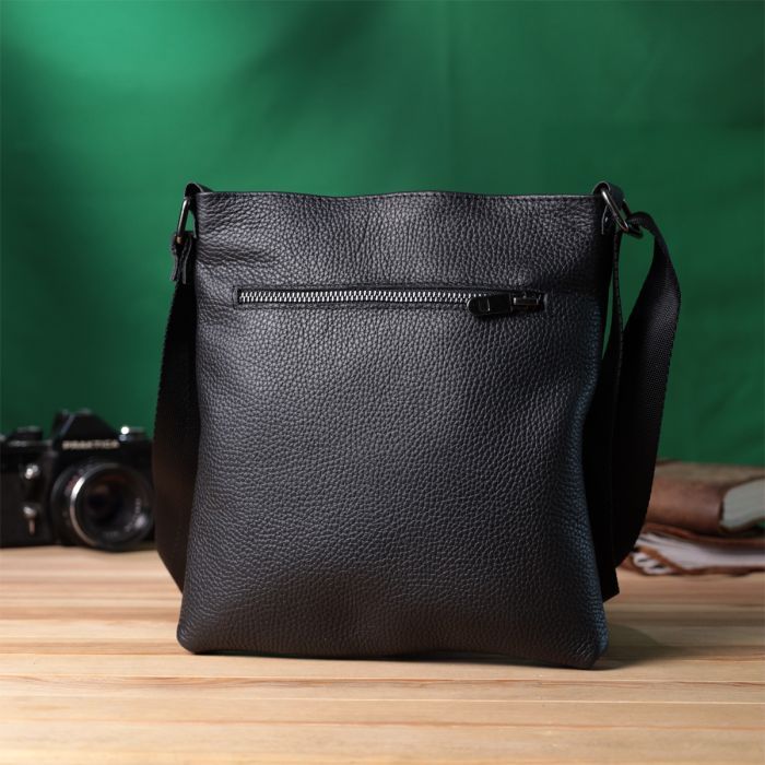 Сумка Shvigel Через плечо из натуральной кожи Черная (22850) изображение 10