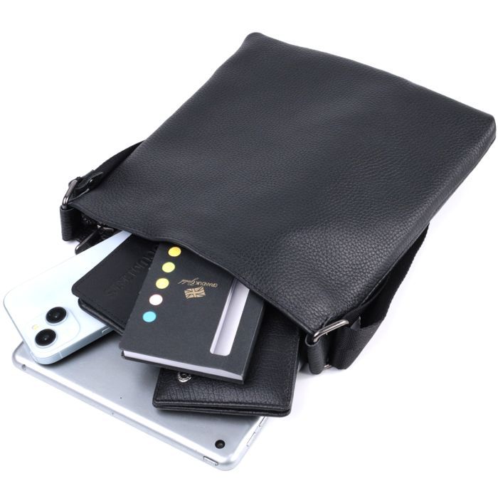 Сумка Shvigel Через плечо из натуральной кожи Черная (22850) изображение 8