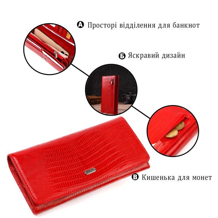 Кошелек Canpellini Из натуральной кожи Красный (21709) изображение 4