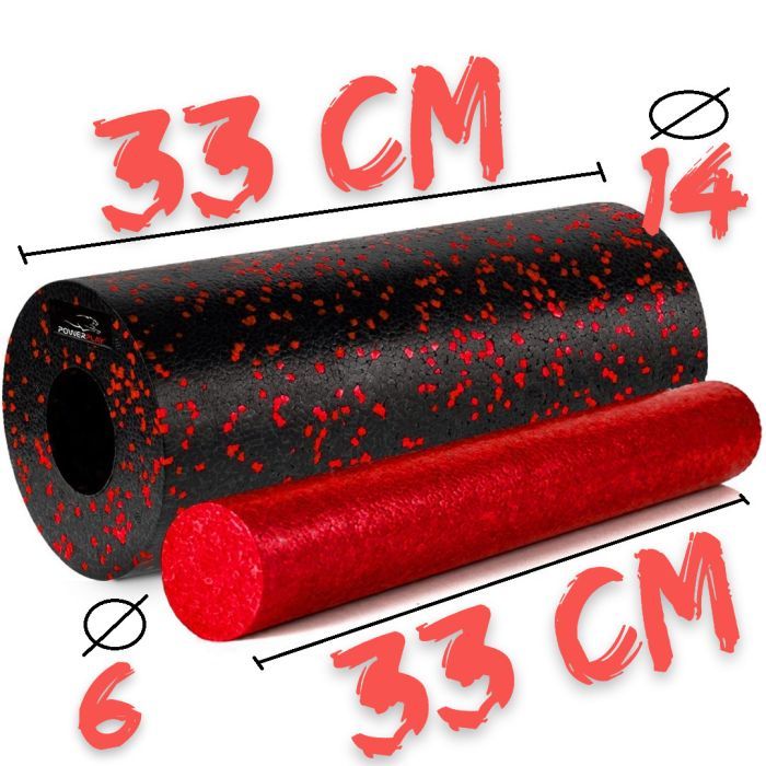 Масажный ролик PowerPlay PP-4348 2 in 1 EPP Foam Roller 33x14см Чорно/Зелений (PP_4348_Green_(33*14)) изображение 10