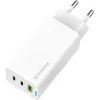 Зарядное устройство ColorWay GaN Mini 65W PD Port PPS USB (USB-2C1A) white (CW-CHS058PD-WT) изображение 4