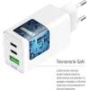 Зарядное устройство ColorWay GaN Mini 65W PD Port PPS USB (USB-2C1A) white (CW-CHS058PD-WT) изображение 8