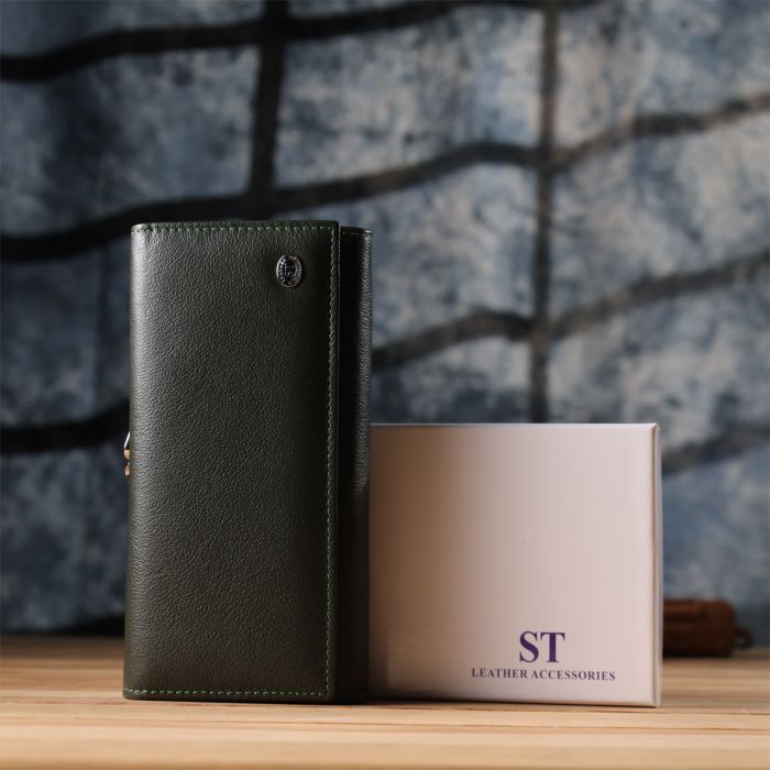 Кошелек ST Leather Из натуральной кожи Бордовый (23089) изображение 11