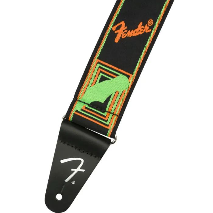 Ремінь для гітари Fender Strap 2" Neon Monogrammed Green Orange (232339) зображення 2