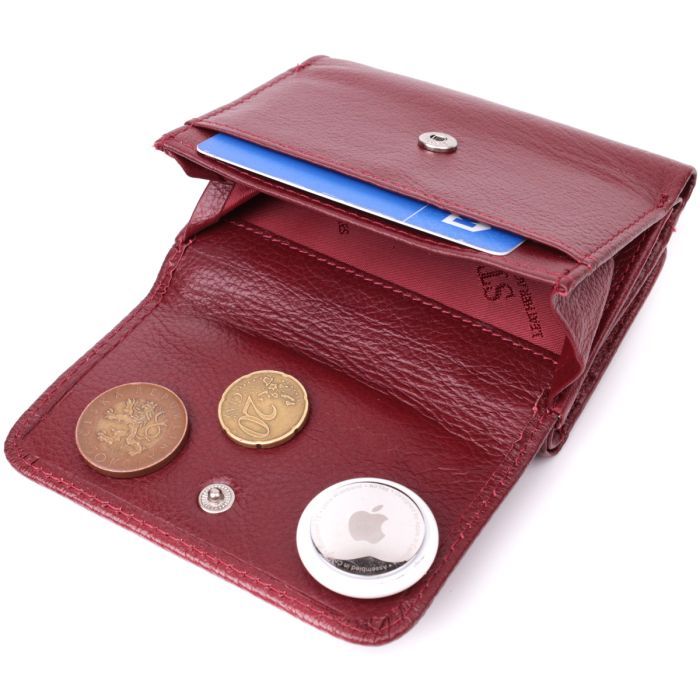 Гаманець ST Leather Шкіряний Бордовий (22507) зображення 7