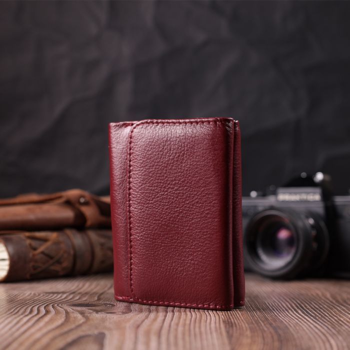Гаманець ST Leather Шкіряний Бордовий (22507) зображення 9