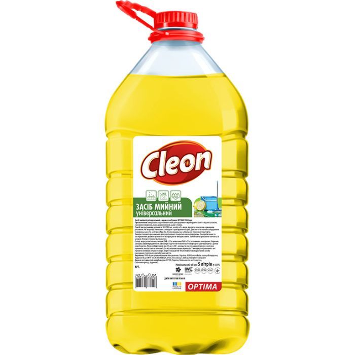 Средство для мытья пола Cleon Универсальное Лимон 5 л (4820289450152)