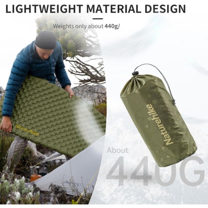 Туристический коврик Naturehike CNH22DZ018 183х58х7 см зелений (6975641888536) изображение 5