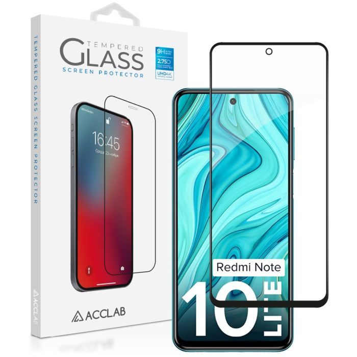 Скло захисне ACCLAB Full Glue Xiaomi Redmi Note 10 Lite Black (1283126517938)