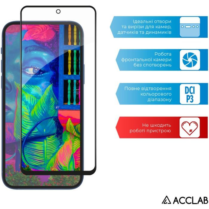 Скло захисне ACCLAB Full Glue Xiaomi Redmi Note 10 Lite Black (1283126517938) зображення 5