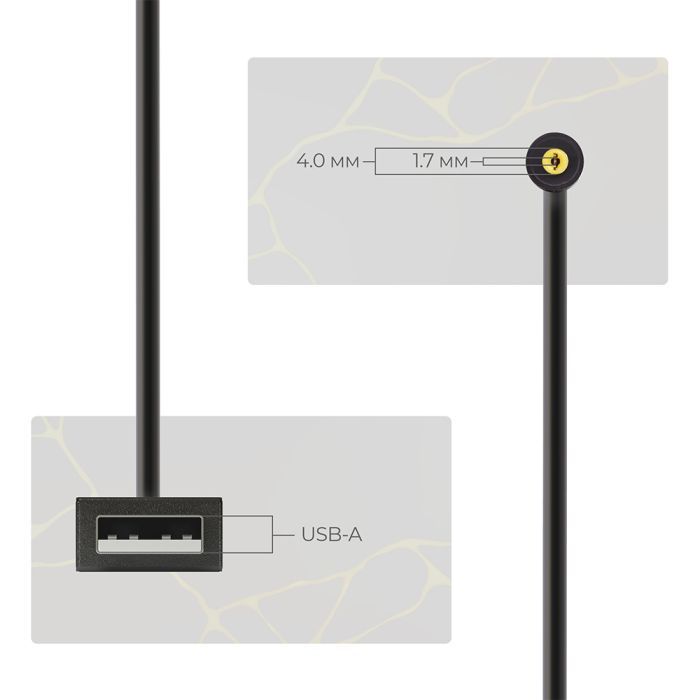 Кабель живлення USB to DC 4.0x1.7 12V 0.8m Armorstandart (ARM79301) зображення 3