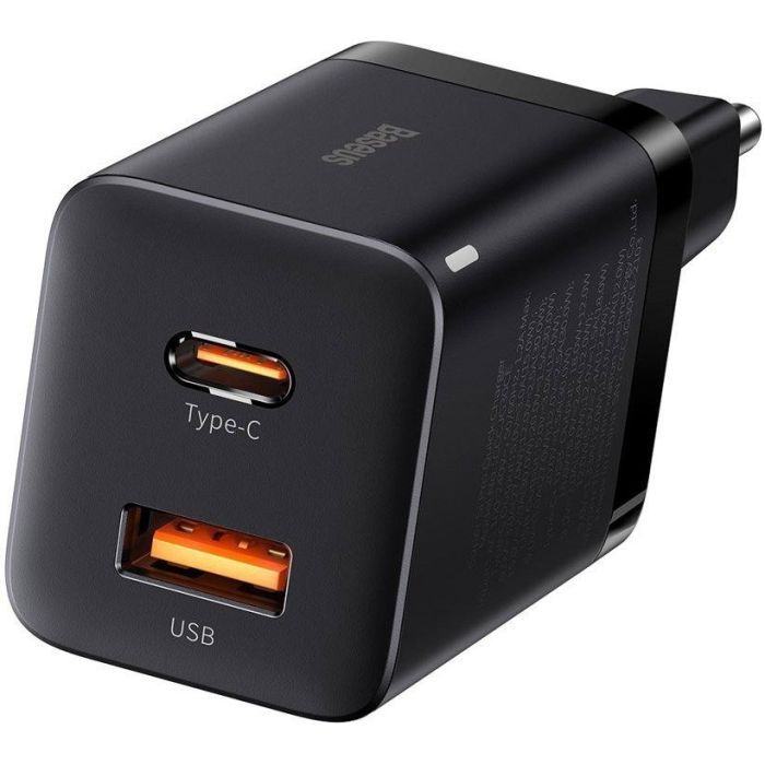 Зарядное устройство Baseus Super Si Pro Quick Charger C+U 30W black (CCSUPP-E01)