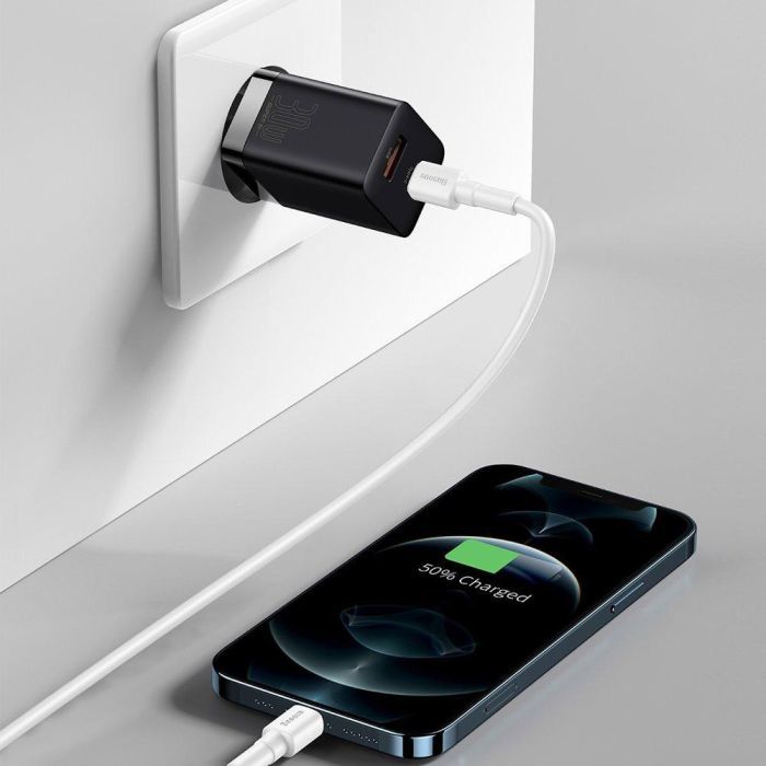 Зарядное устройство Baseus Super Si Pro Quick Charger C+U 30W black (CCSUPP-E01) изображение 8