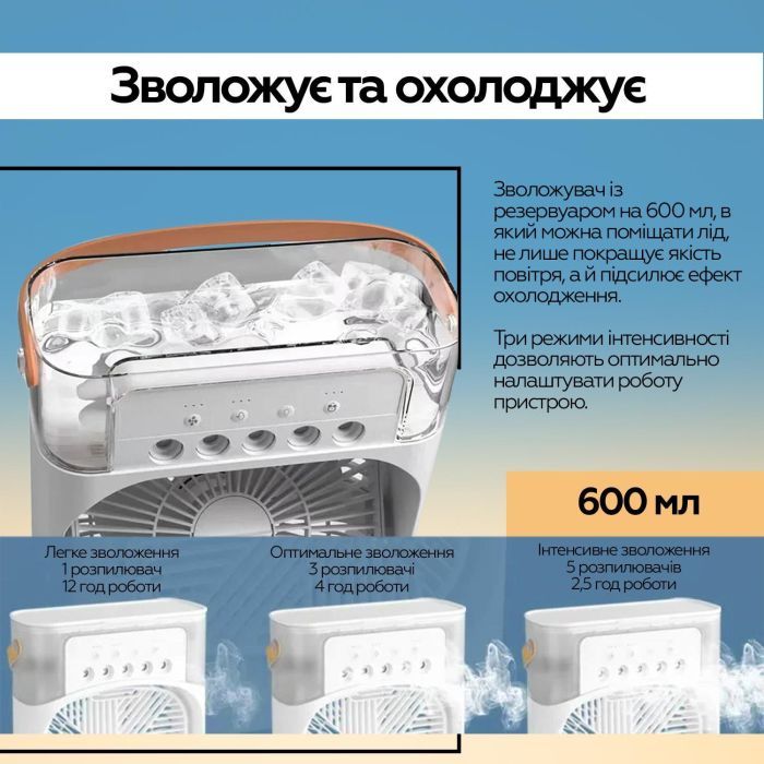 Вентилятор XoKo Mini Cooling Fan F1000 (XK-MC-F1000) зображення 6