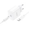 Зарядное устройство HOCO C76A Pro Majestic USB-C PD30W + cable USB-C to USB-C White (6942007616324) изображение 3