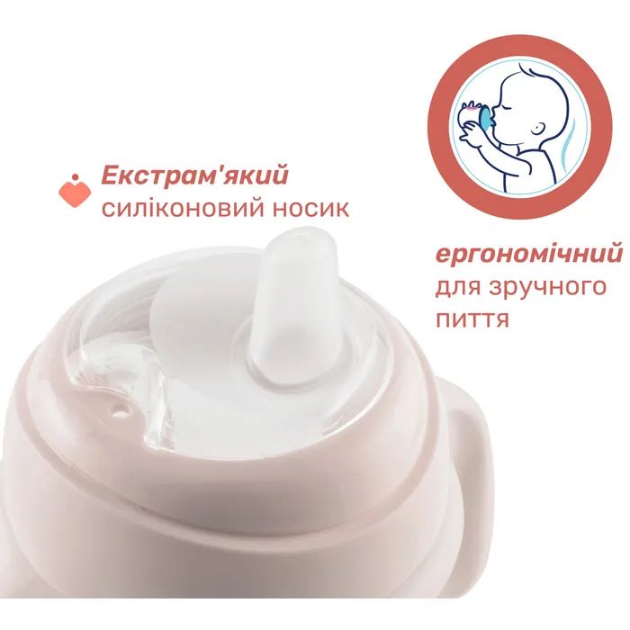 Поильник-непроливайка Chicco Transition Cup 200 мл. від 4 місяців (рожева) (06911.15) изображение 4