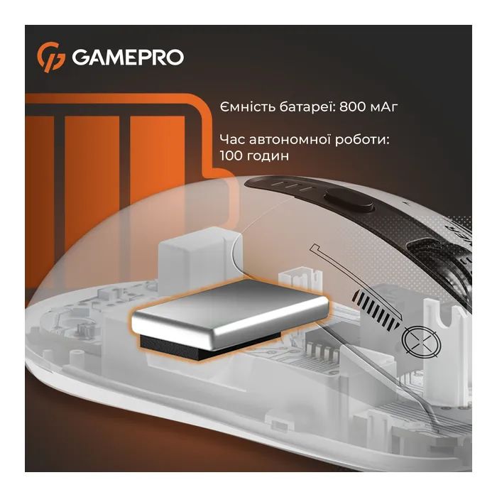 Мышка GamePro Genesis Winner Wireless/Bluetooth/USB White (GM079W) изображение 6