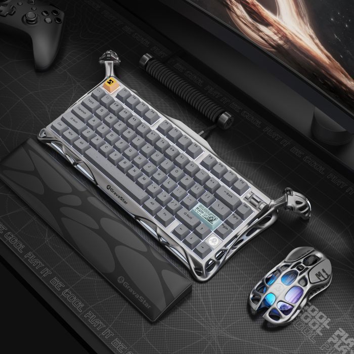 Клавиатура GravaStar Mercury K1 Pro TKL Wireless/Bluetooth/USB UA Grey (GSK1PRO_GRY) изображение 10