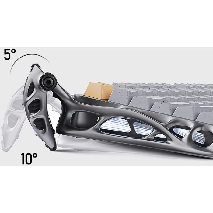 Клавиатура GravaStar Mercury K1 Pro TKL Wireless/Bluetooth/USB UA Grey (GSK1PRO_GRY) изображение 9