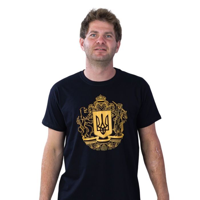 Футболка Sol's Imperial 190 Герб України чорний XXL (11500309/137XXL)