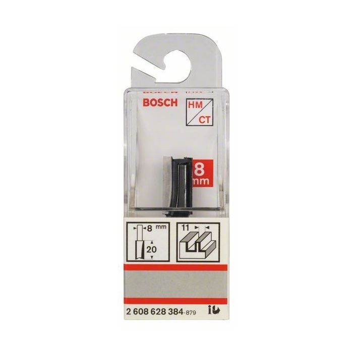 Фреза Bosch Professional пазова з двома лезами, Std, S8, D8, L20 (2.608.628.381) зображення 5
