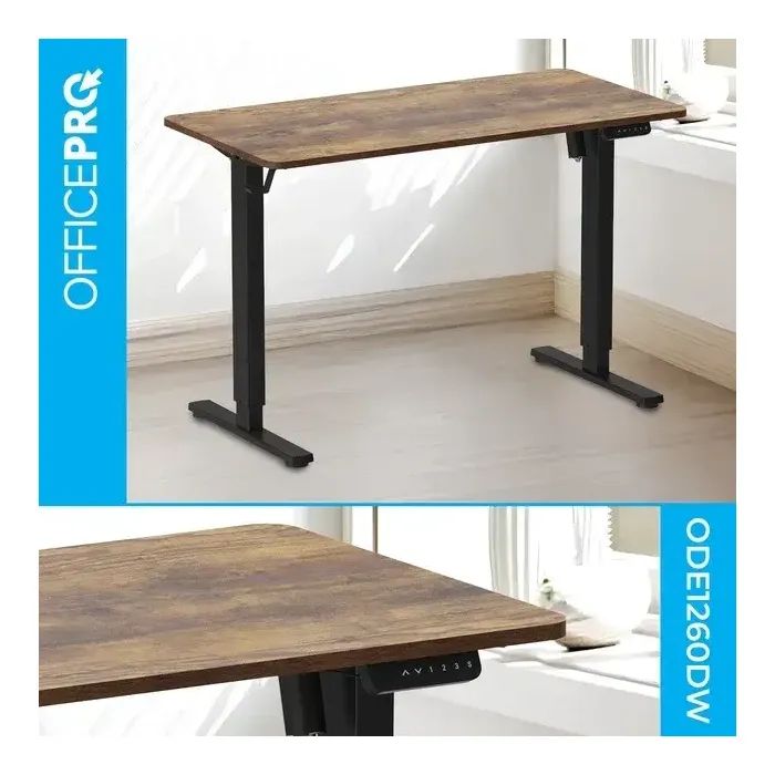 Компьютерный стол OfficePro ODE1260DW Dark Wood/Black (ODE1260DW) изображение 3