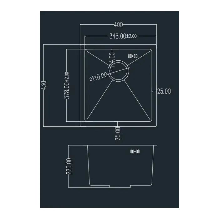 Мойка кухонная GRANADO Under top mini STEEL S304 (GS10304) изображение 7