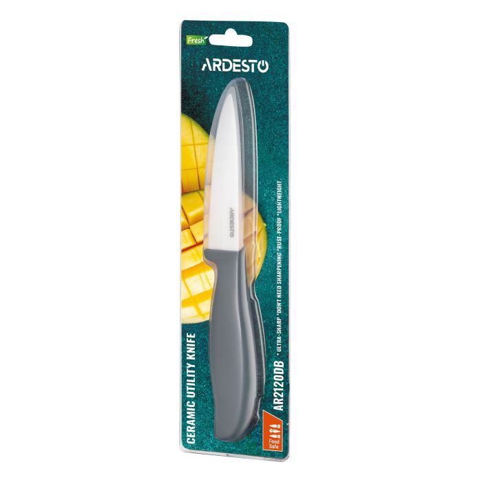 Кухонний ніж Ardesto Fresh 10см, кераміка, пластик, синій (AR2120DB) зображення 3