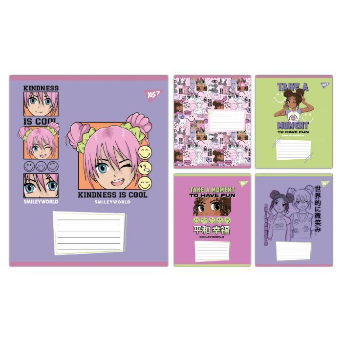 Зошит Yes Smiley World Cool А5 18 аркушів клітинка (767661)