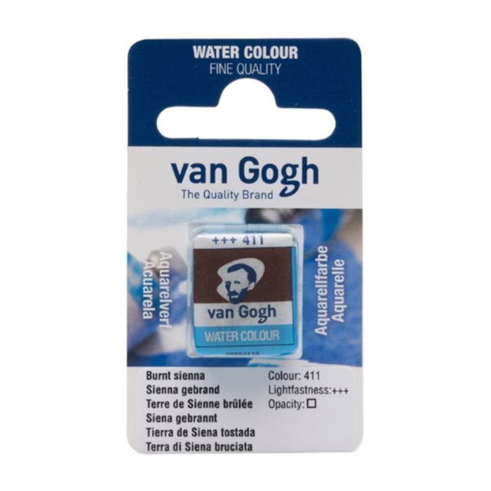 Акварельні фарби Royal Talens Van Gogh (411), Сієна палена, кювета (8712079419271)