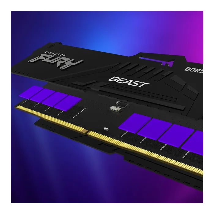 Модуль пам'яті для комп'ютера DDR5 32GB (2x16GB) 5600 MHz FURY Beast RGB Kingston Fury (ex.HyperX) (KF556C40BBAK2-32) зображення 10