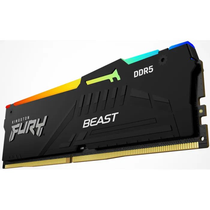 Модуль пам'яті для комп'ютера DDR5 32GB (2x16GB) 5600 MHz FURY Beast RGB Kingston Fury (ex.HyperX) (KF556C40BBAK2-32) зображення 5