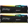 Модуль пам'яті для комп'ютера DDR5 128GB (2x64GB) 5600 MHz Beast RGB Kingston Fury (ex.HyperX) (KF556C40BBAK2-128)