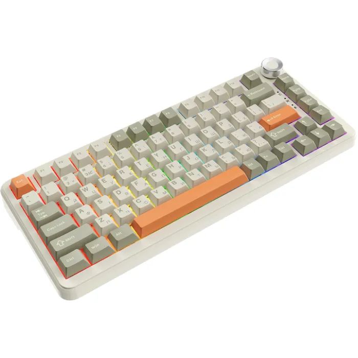 Клавиатура Ajazz AK820 MAX Flying Fish Switch RGB Wireless/Bluetooth/USB Beige (AK820MAX-FF-R) изображение 2 Клавиатура Ajazz AK820 MAX Flying Fish Switch RGB Wireless/Bluetooth/USB Beige (AK820MAX-FF-R) изображение 2